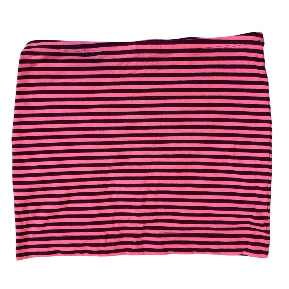 H&M | Mini Skirt | Pink & Burgundy Striped | Size Medium